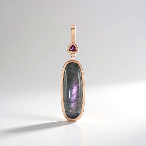 Ciondolo in argento con Labradorite Porpora Maniry (KM by Juwelo)