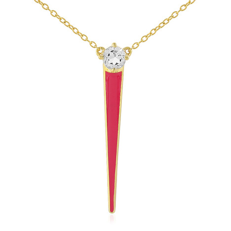 Weißer Topas-Silberhalskette