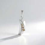 Ciondolo in argento con Diamante Champagne I2
