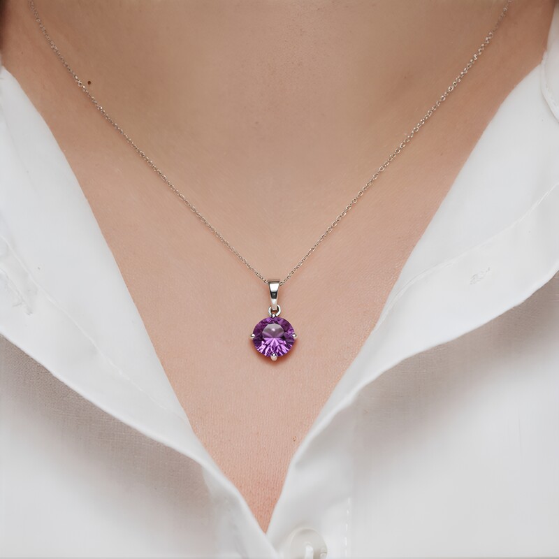 Colgante en plata con Cuarzo azur