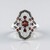 Anello in argento con Granato Mozambico