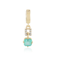 Colgante en oro con Esmeralda color Paraiba