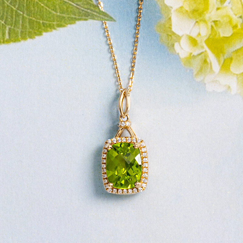 Collana in oro con Peridoto Dashihe  (CIRARI)