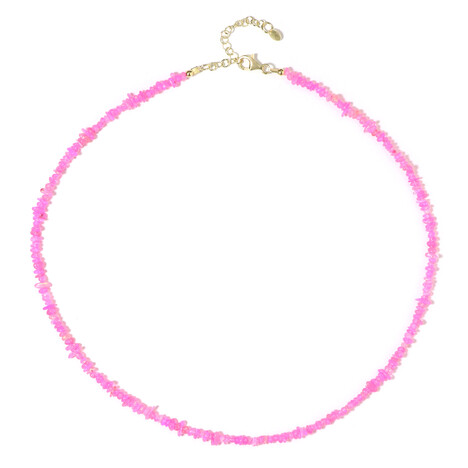 Collar en plata con Ópalo rosa de Etiopía