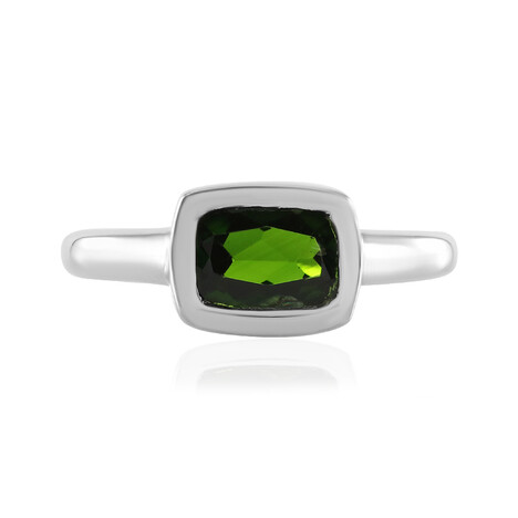 Anello in argento con Diopside Russo