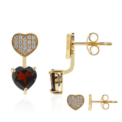 Granat-Silberohrringe (M de Luca)