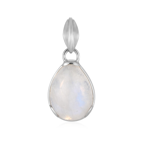 Colgante en plata con Piedra de luna arco iris de Bihar