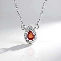 Collana in argento con Rubino Tanzania