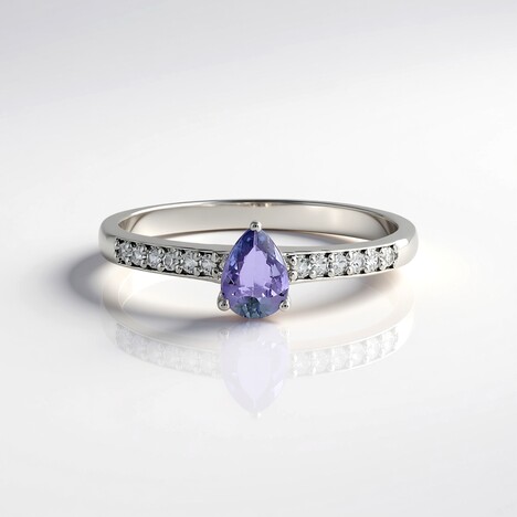Anello in argento con Tanzanite (non riscaldata)