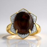 Anello in oro con Agata di Fuoco
