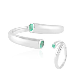 Bague en argent et Emeraude de Colombie