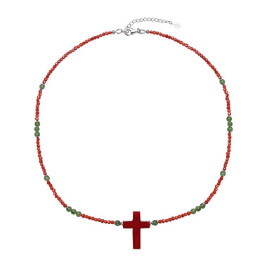 Edelstein-Silberhalskette (MONOSONO COLLECTION)