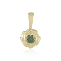 9K I2 Green Diamond Gold Pendant