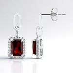 Orecchini in argento con Granato