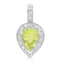 Cuprian Tourmaline Silver Pendant