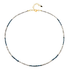 Collana in argento con Diamante Blu