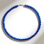 Collana in argento con Agata Blu