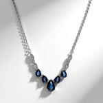 Collana in oro con Zaffiro Ceylon Blu