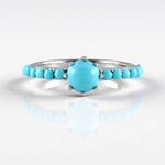 Anello in argento con Turchese Sleeping Beauty (Faszination Türkis)