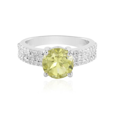 Ouro Verde-Quarz-Silberring