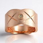 Anello in argento con Diamante Argyle Rose de France I1 (Annette)