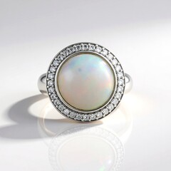 Zilveren ring met een AAA Welo-opaal (de Melo Essence)