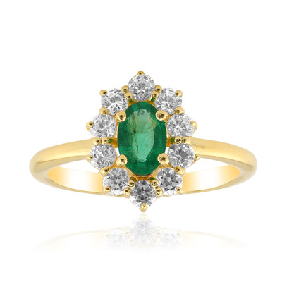 Zilveren ring met een Zambia-smaragd