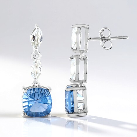 Boucles d'oreilles en argent et Fluorite à couleur changeante