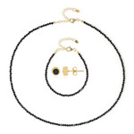 Parure en argent et Spinelle noir