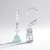 Boucles d'oreilles en argent et Calcédoine d'eau