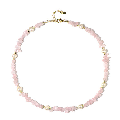 Collier en argent et Quartz rose (Riya)