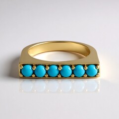 Anello in argento con Turchese Sleeping Beauty