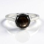 Anello in argento con Zaffiro Stellato Nero (de Melo Essence)