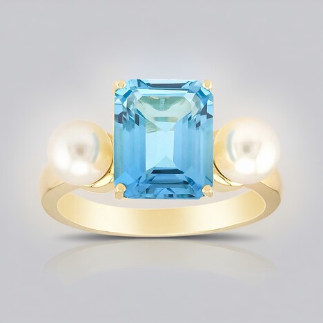Anello in oro con Topazio Marambaia (Michelle Albala)