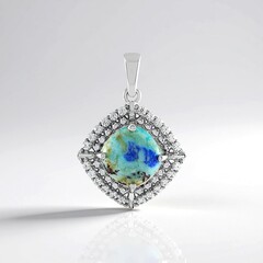 Ciondolo in argento con Azzurrite