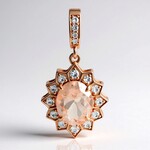 Ciondolo in argento con Morganite Brasiliana