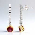 Orecchini in argento con Rubellite (Gems en Vogue)