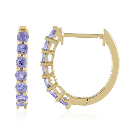 Tansanit-Silberohrringe