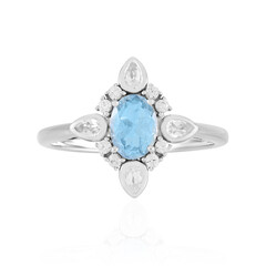Brasilianischer Aquamarin-Silberring