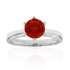 Platina ring met een Mexicaanse vuur opaal