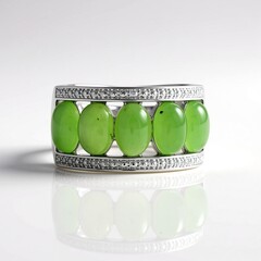 Anello in argento con Giada Canadese