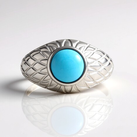 Anello in argento con Turchese Sleeping Beauty (Faszination Türkis)