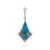 Blauer Kupfer-Türkis-Silberanhänger