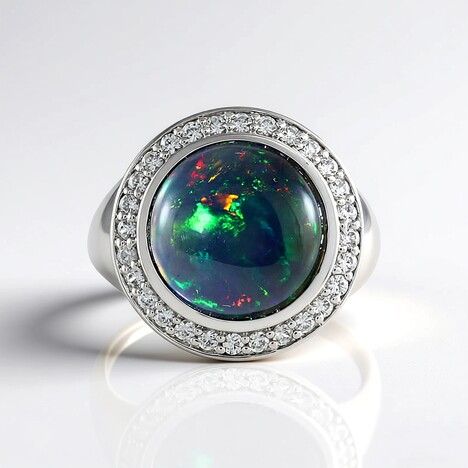 Anello in argento con Opale Mezezo
