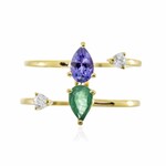 Anillo en oro con Esmeralda de Zambia AAA (CIRARI)