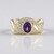 Anello in oro con Zaffiro Ceylon Porpora (non riscaldato) (de Melo)