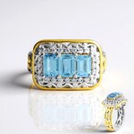 Anello in argento con Acquamarina (Gems en Vogue)