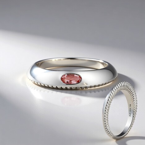 Anello in argento con Tormalina Rosa (SAELOCANA)