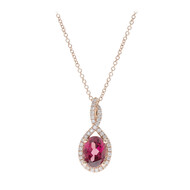 Collier en or et Grenat Rhodolite