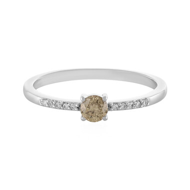 I2 Schokoladen-Brillant-Platinring
